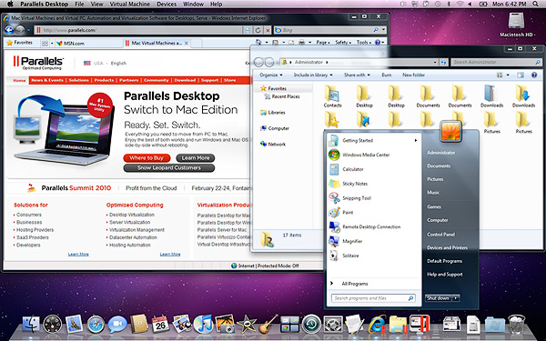 Parallels Desktop 5 в действии (© AppleInsider).