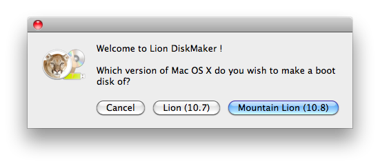 Создаем загрузочную флешку или диск с OS X Mountain Lion