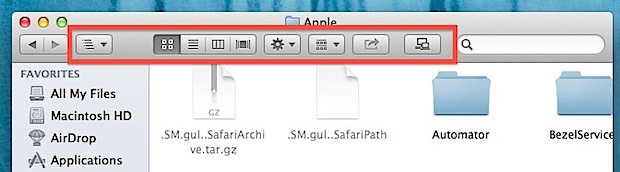 Настраиваем панель инструментов в OS X