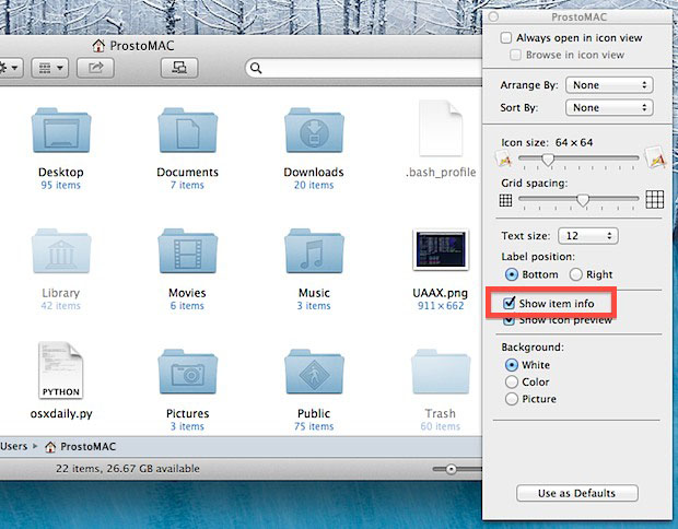 Включаем отображение количества файлов в папках в OS X