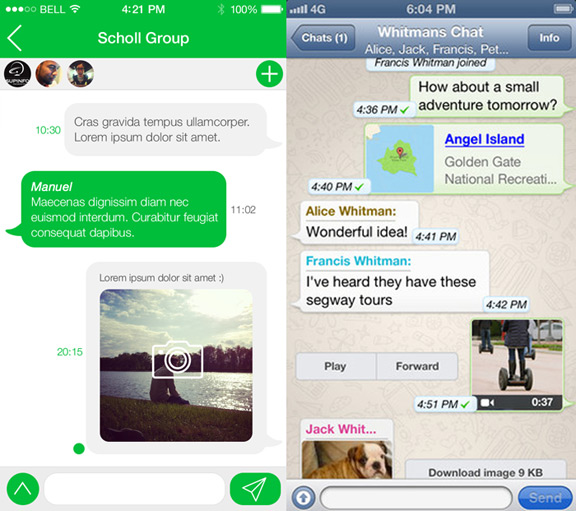 WhatsApp для iOS 7