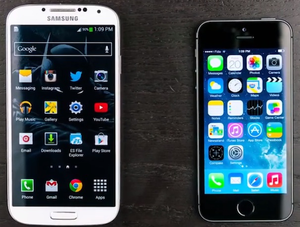 Сравнение iPhone 5S и Samsung Galaxy S4