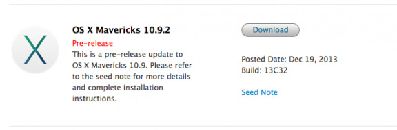 OS X Mavericks 10.9.2 Beta 1